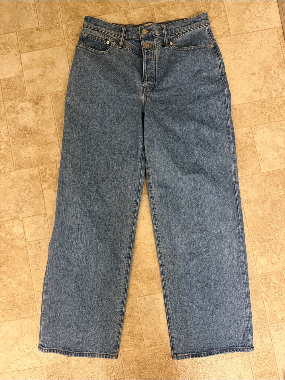 Madewell Light Blue High-Rise Wide Leg Jeans